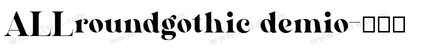 ALLroundgothic demio字体转换